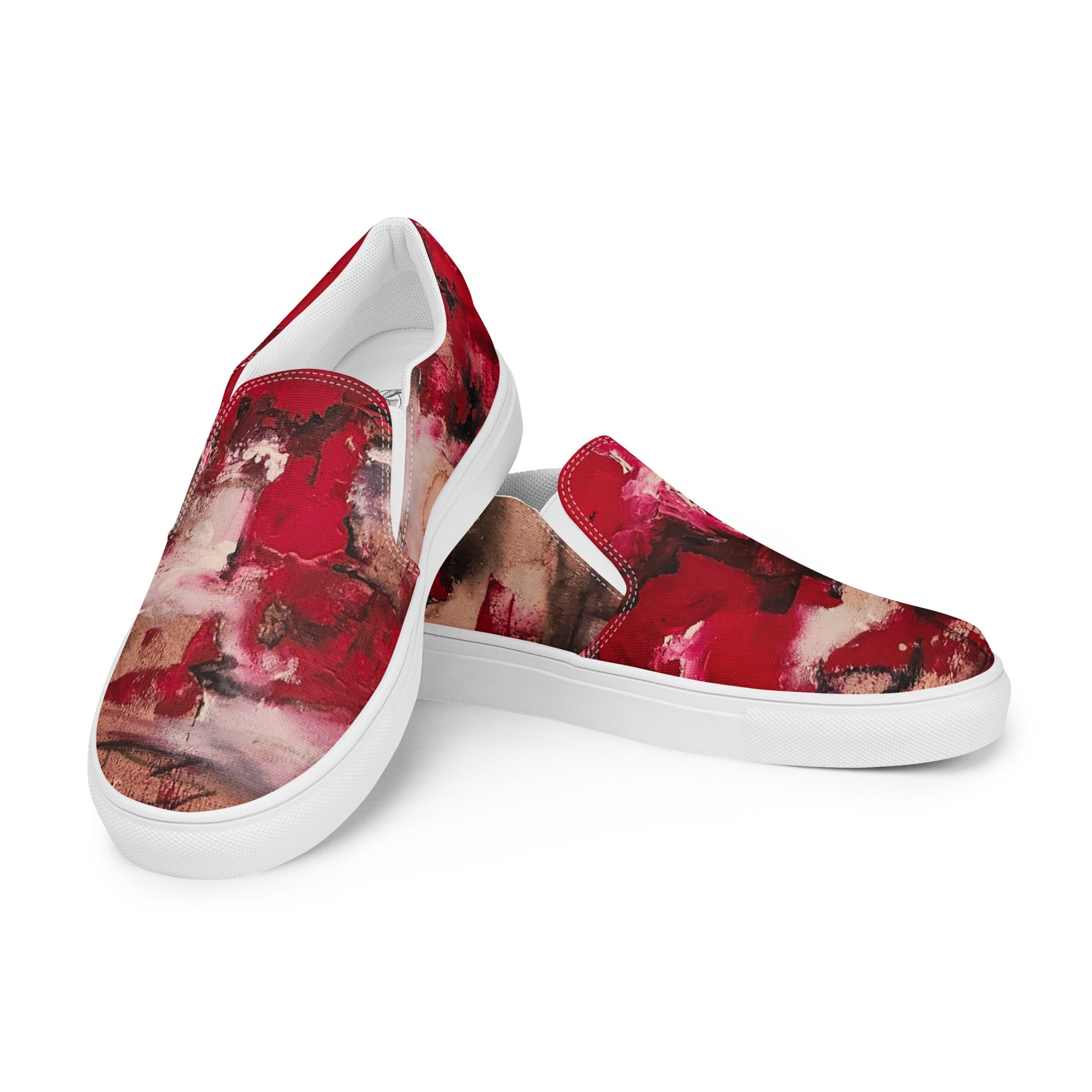 Men's Slip On- Mismatch Red