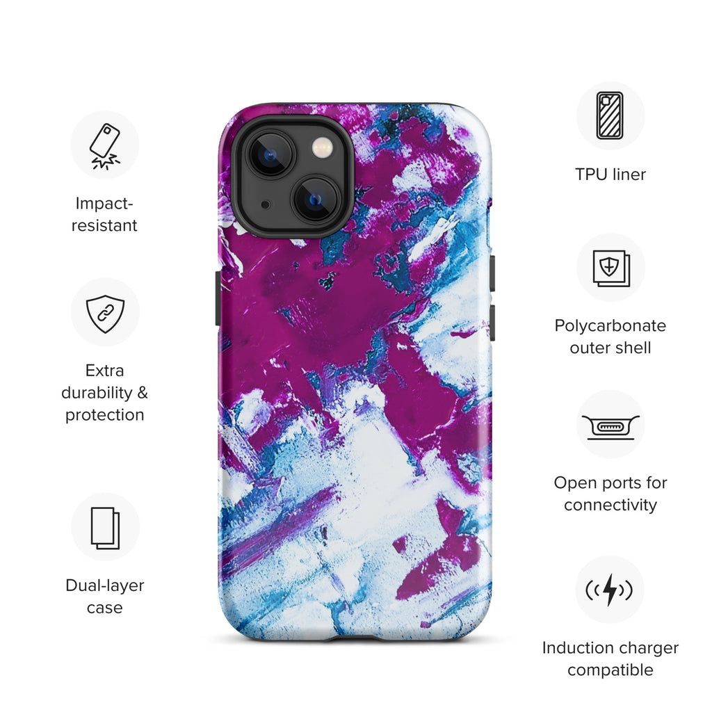 iPhone® Tough Case- Mismatch Turquoise