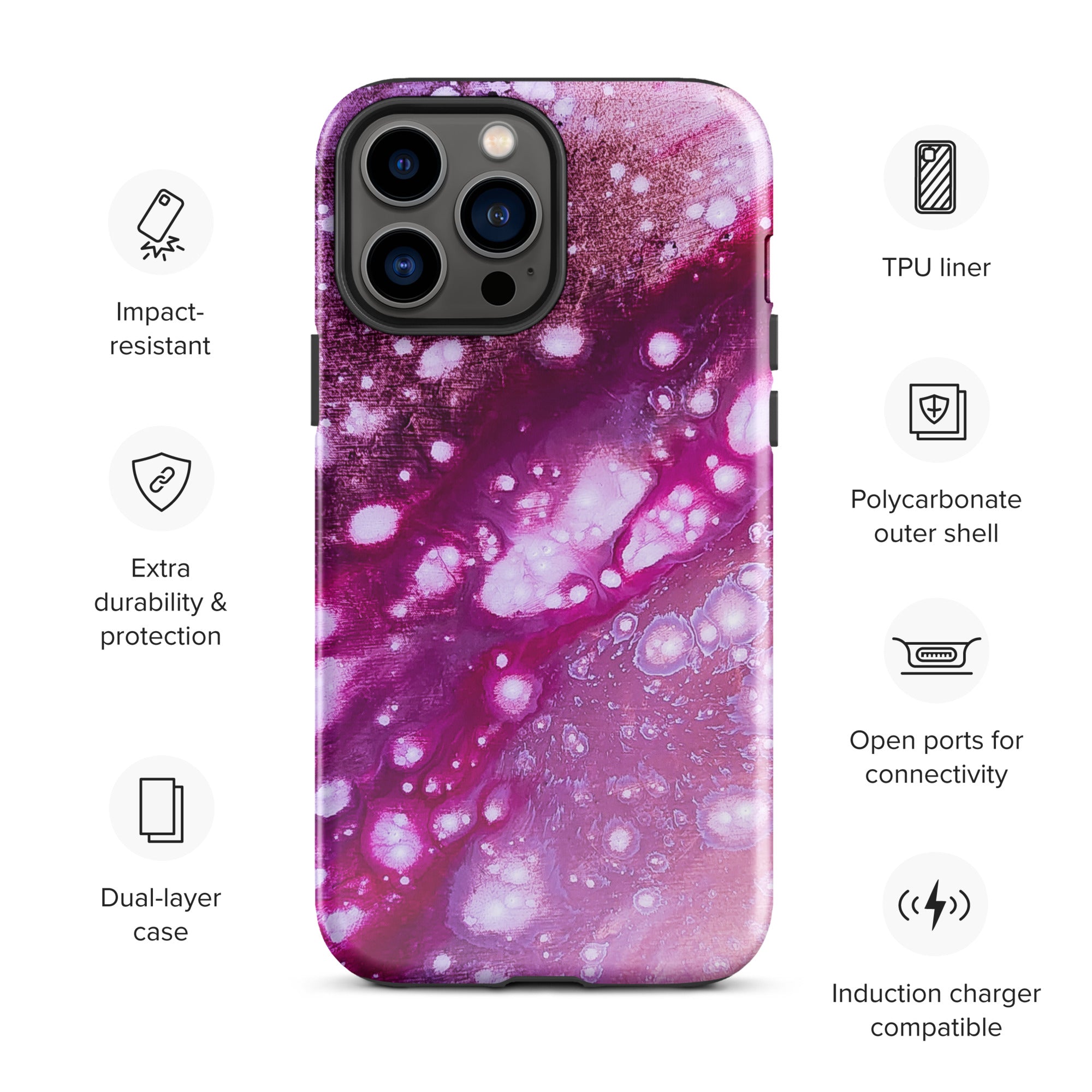 iPhone® Tough Case- Galaxy Fuchsia