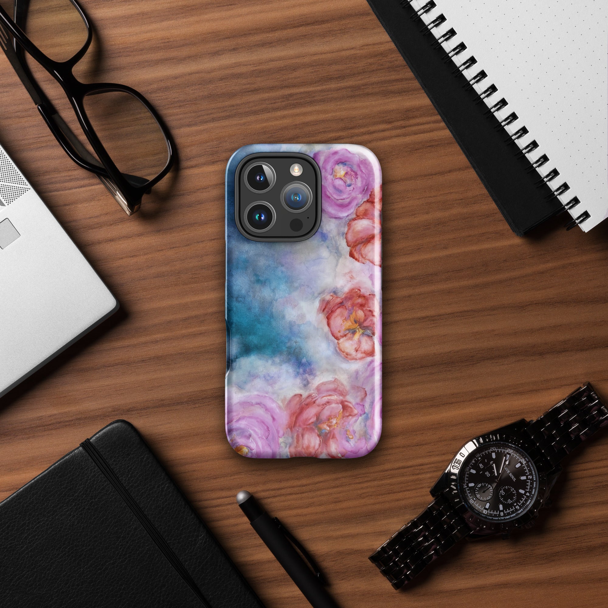 iPhone® Tough Case- Ink Flower