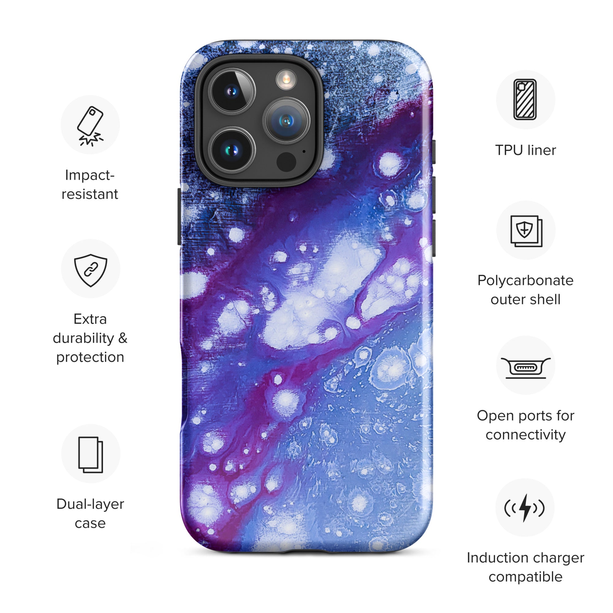 iPhone® Tough Case- Galaxy Purple