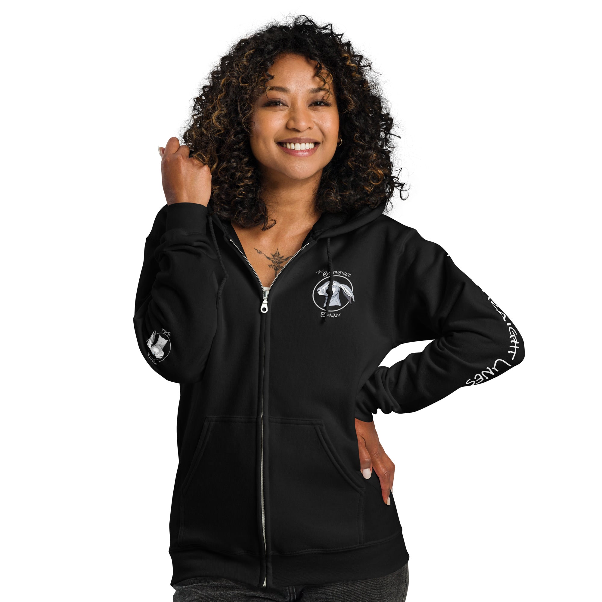 TBB Zip Hoodie- Plain Back Dark