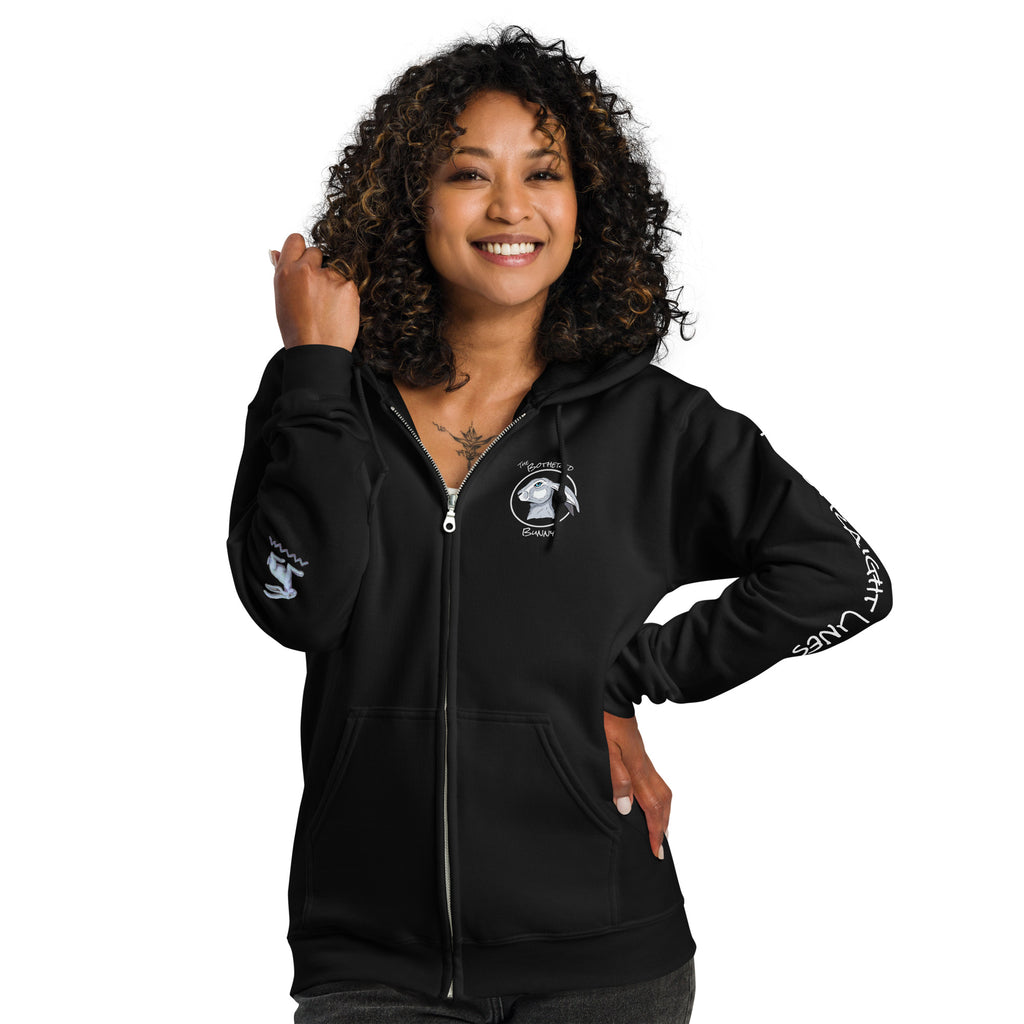 TBB Zip Hoodie- Logo Back Dark