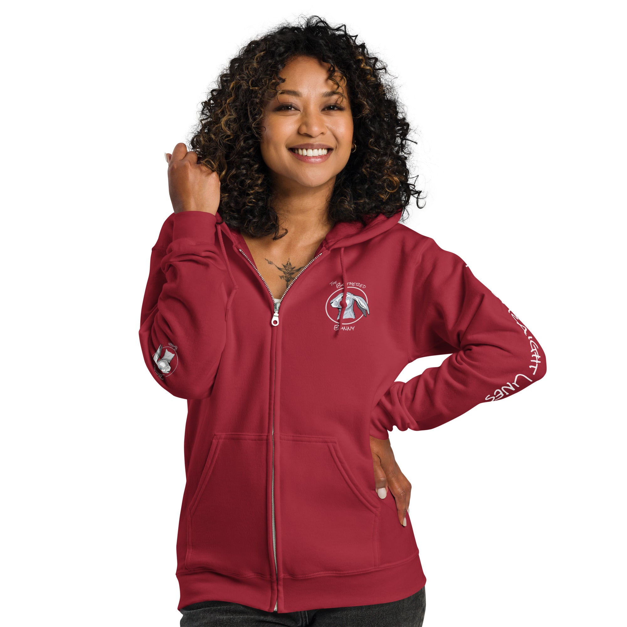 TBB Zip Hoodie- Plain Back Dark