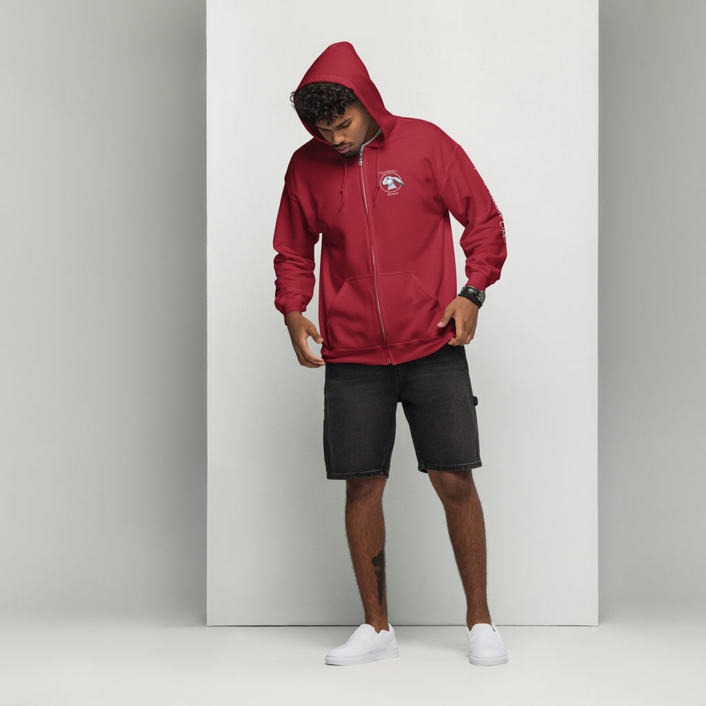 TBB Zip Hoodie- Logo Back Dark
