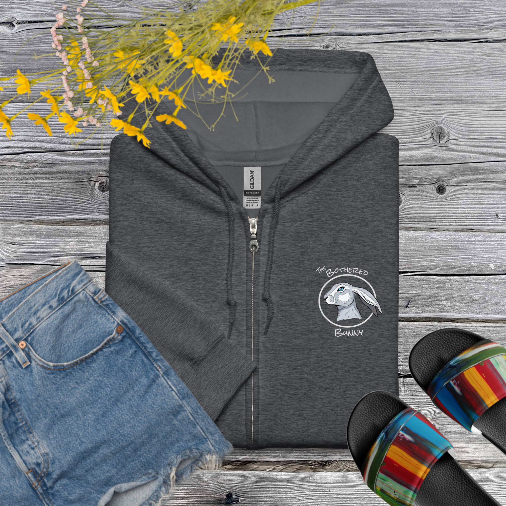 TBB Zip Hoodie- Plain Back Dark