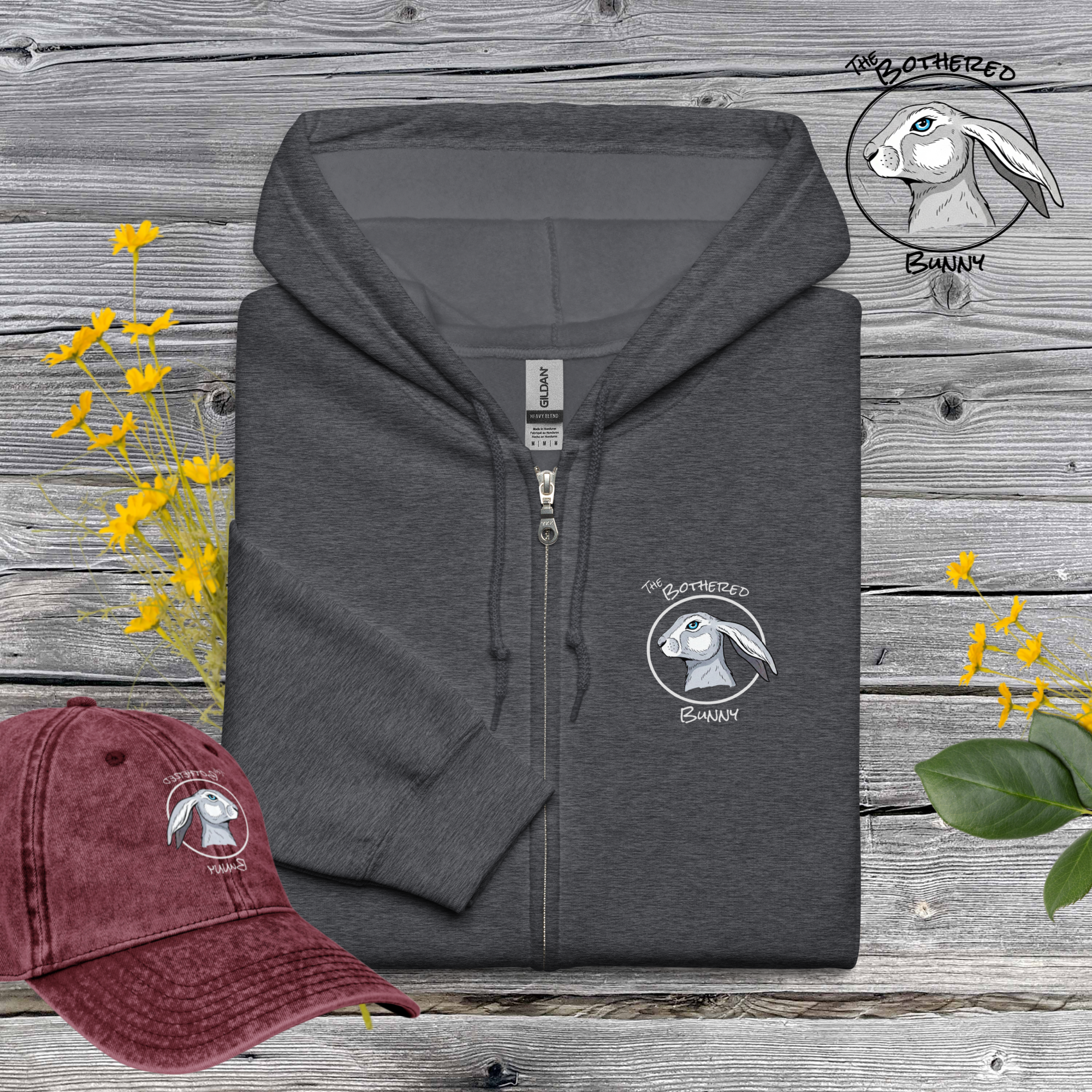 TBB Zip Hoodie- Logo Back Dark