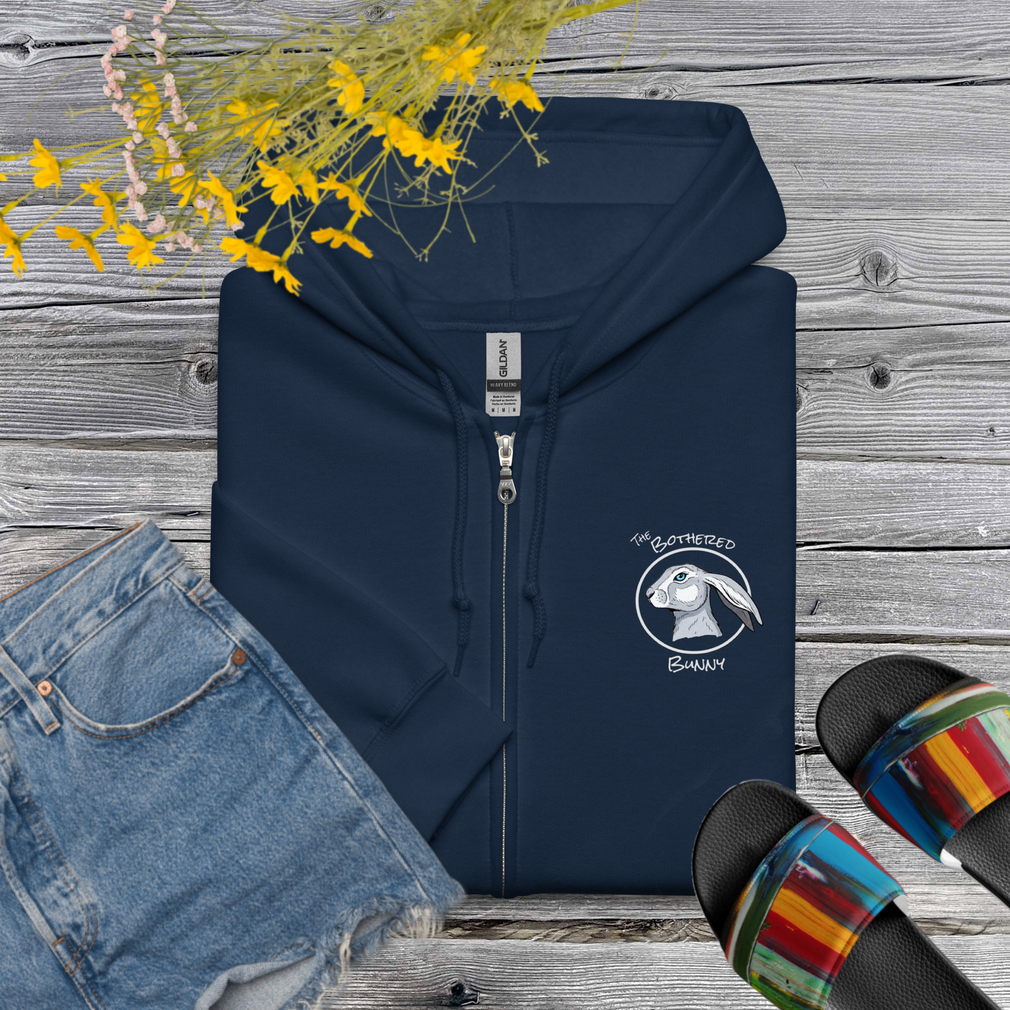 TBB Zip Hoodie- Plain Back Dark