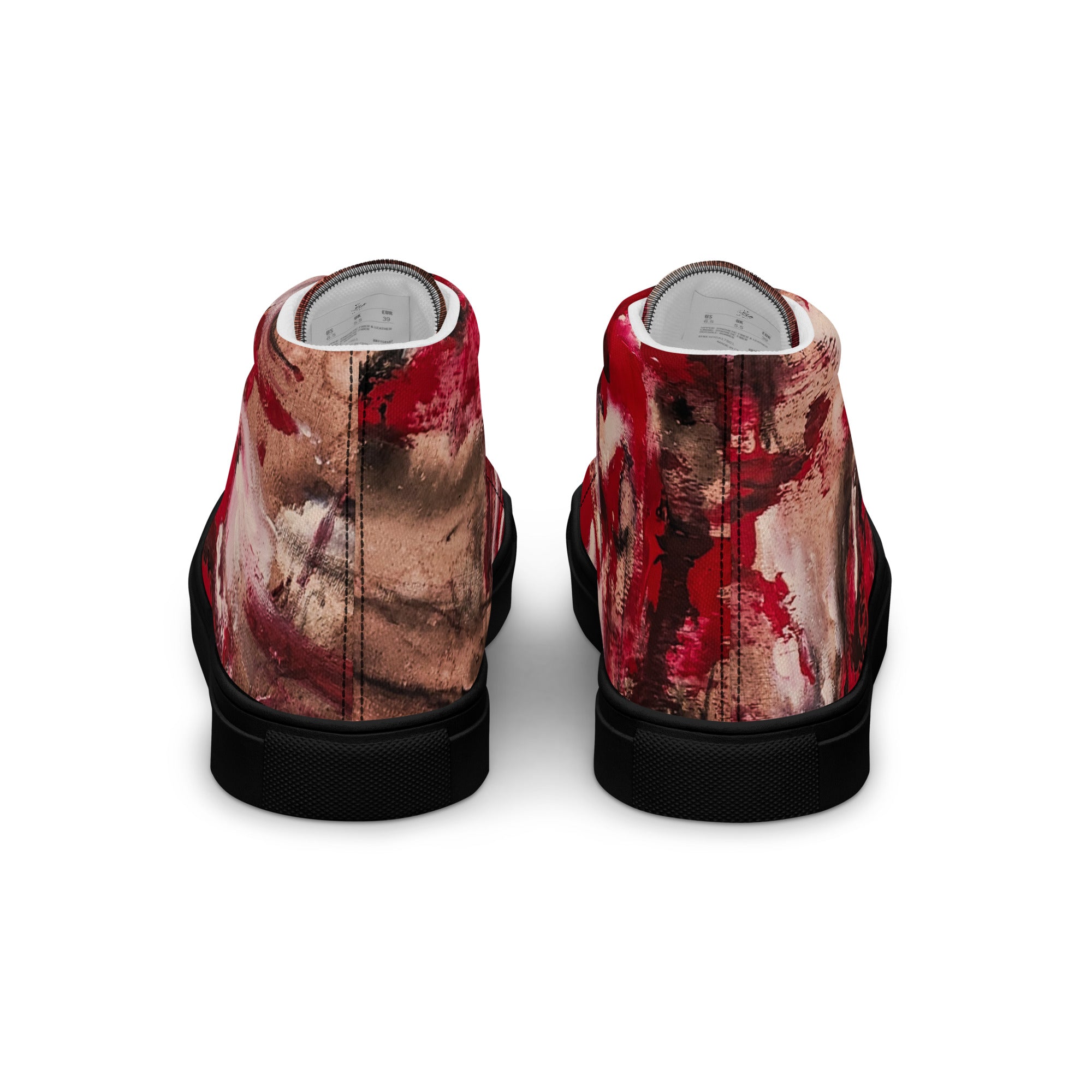 Womyn's High Top- Mismatch Red