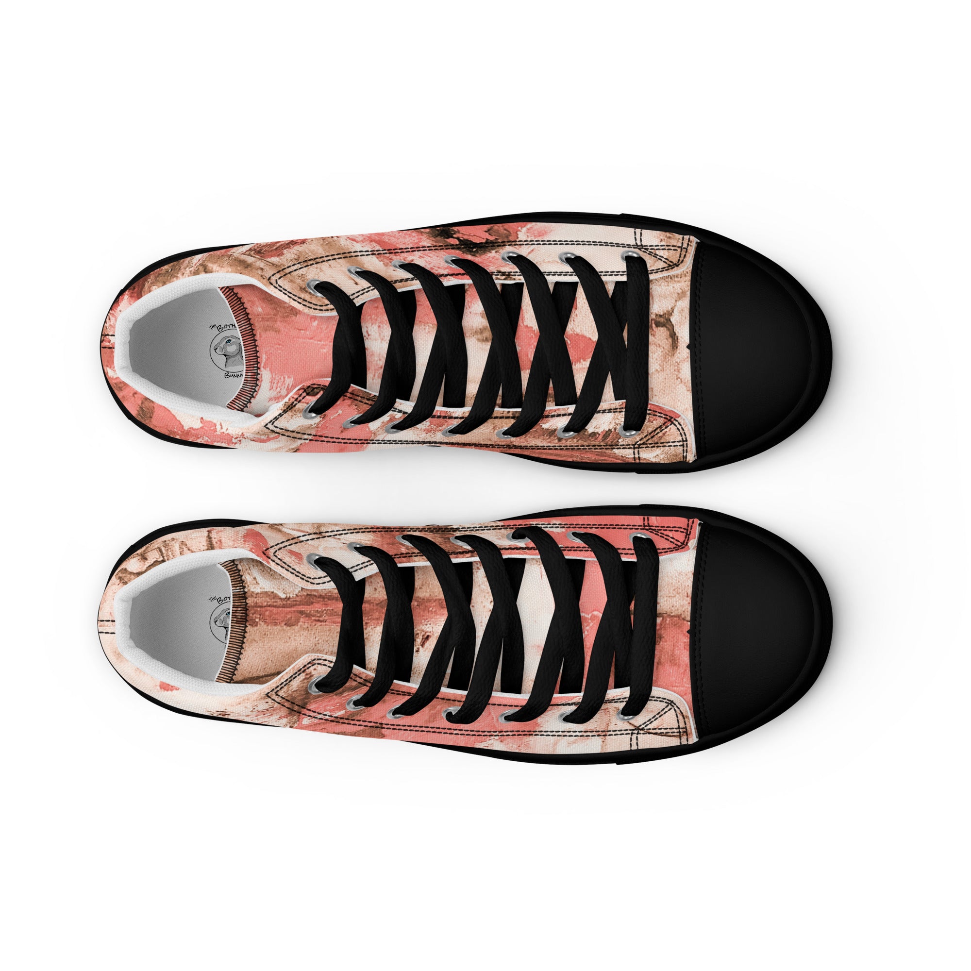 Womyn's High Top- Mismatch Peach