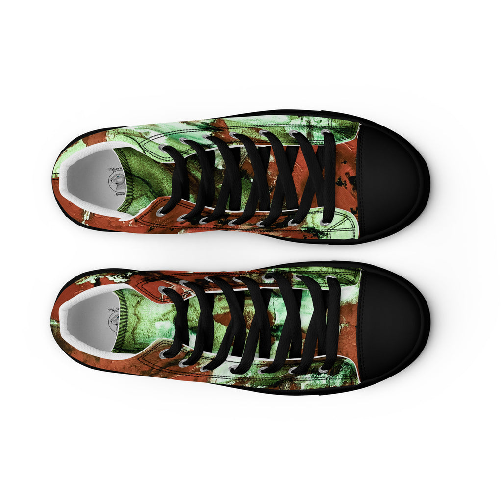 Womyn's High Top- Mismatch Green
