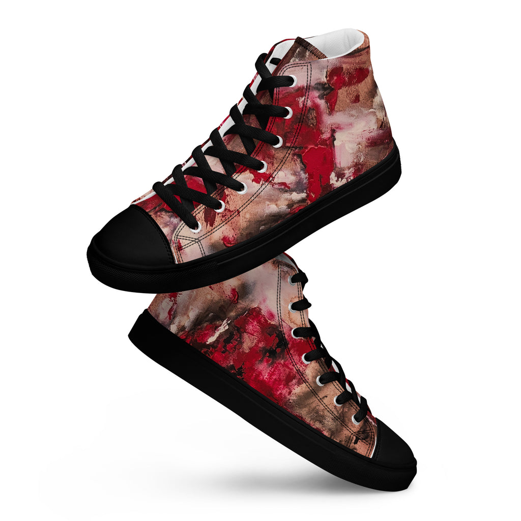 Womyn's High Top- Mismatch Red