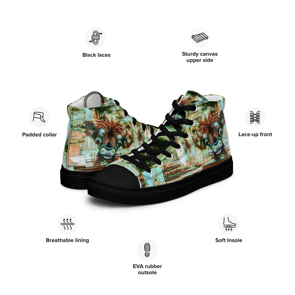 Womyn's High Top- Baby Cow