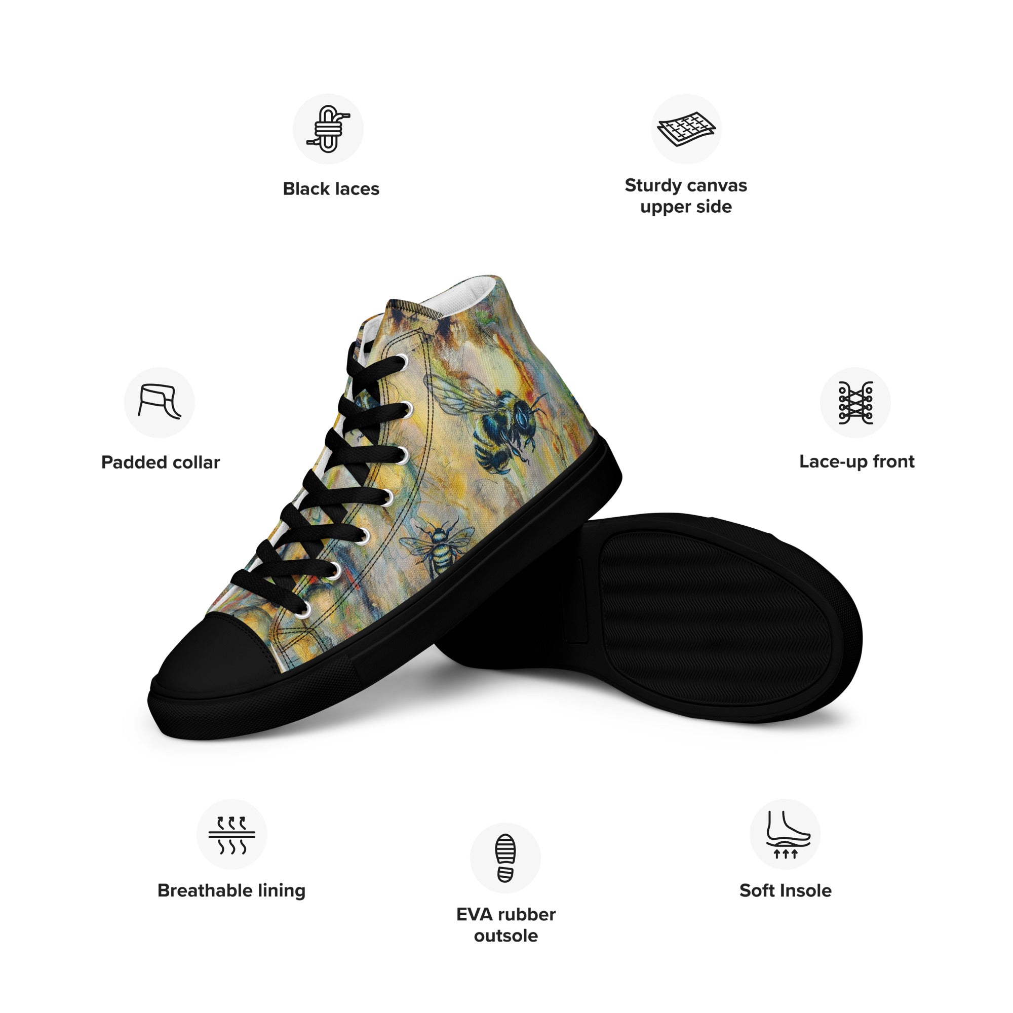 Womyn's High Top- Camp Bee