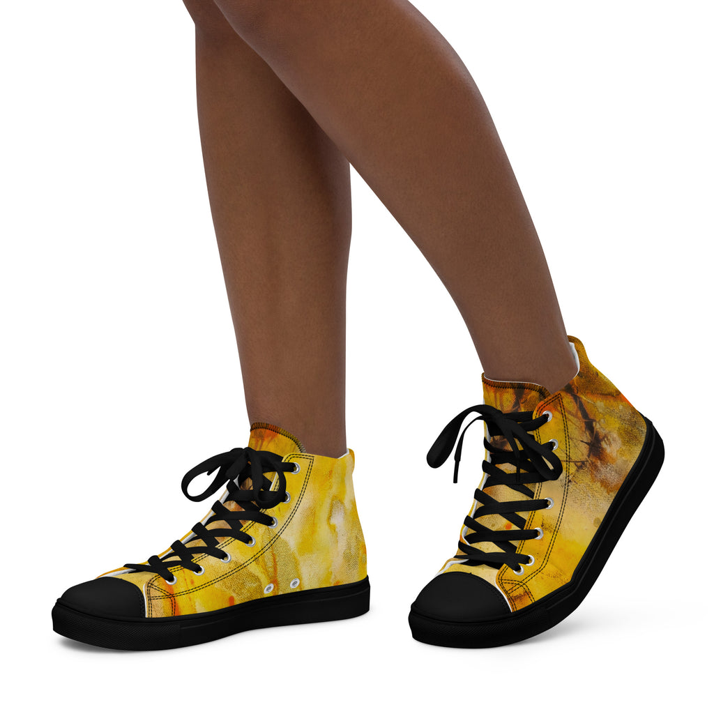 Womyn's High Top- Ink Fire
