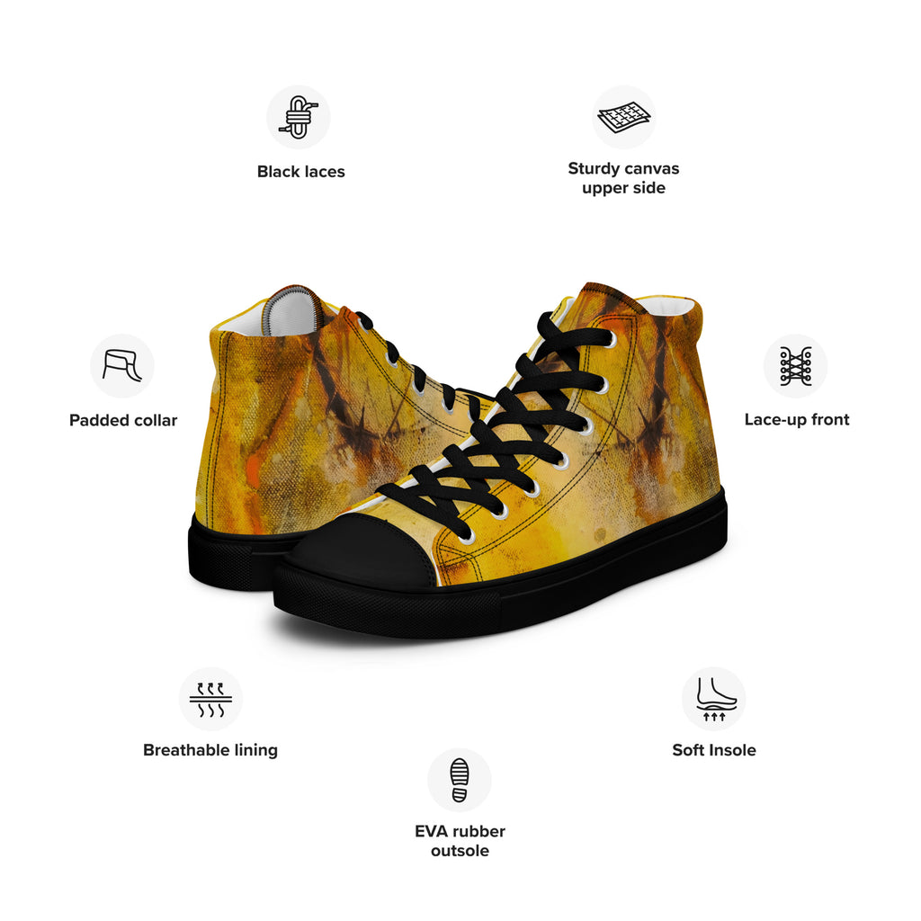 Womyn's High Top- Ink Fire