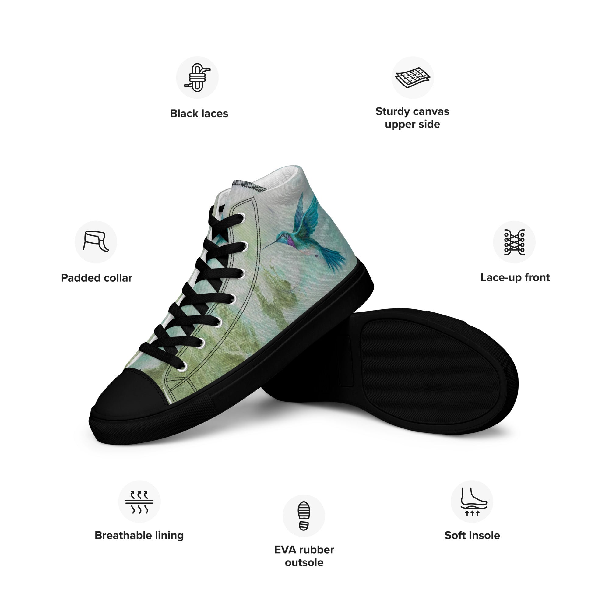 Womyn's High Top- Hummingbird