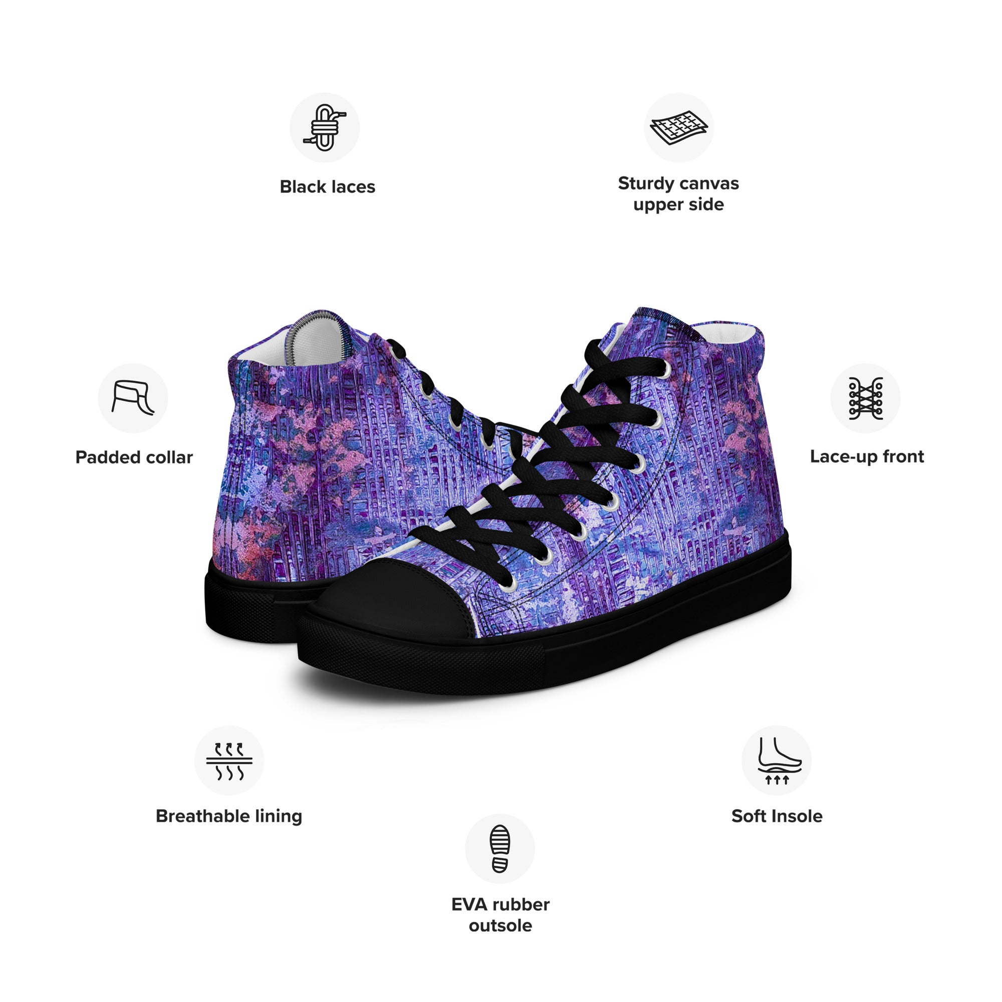 Womyn's High Top- Weave Purple