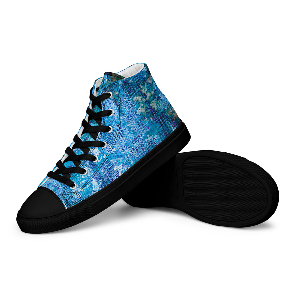Womyn's High Top- Weave Blue