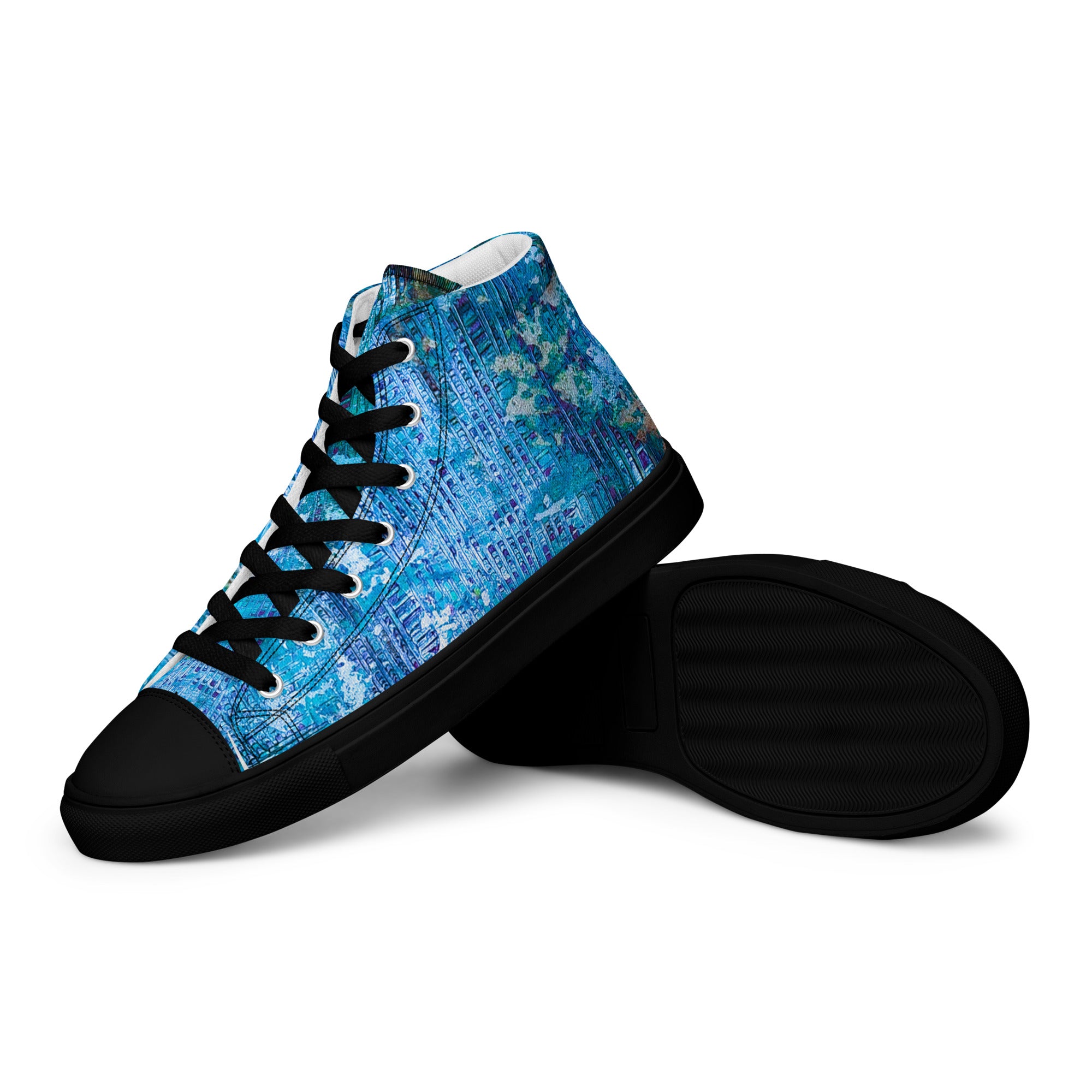 Womyn's High Top- Weave Blue