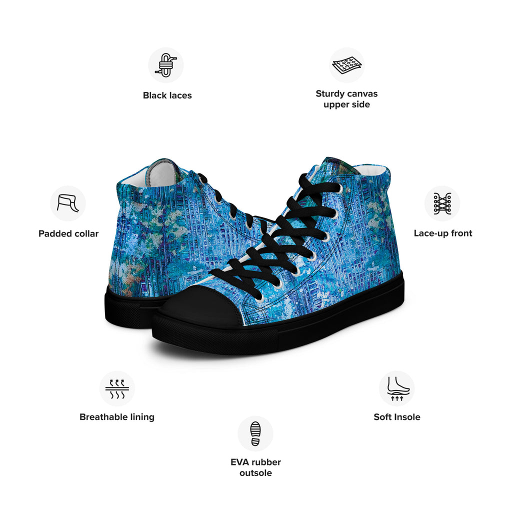 Womyn's High Top- Weave Blue