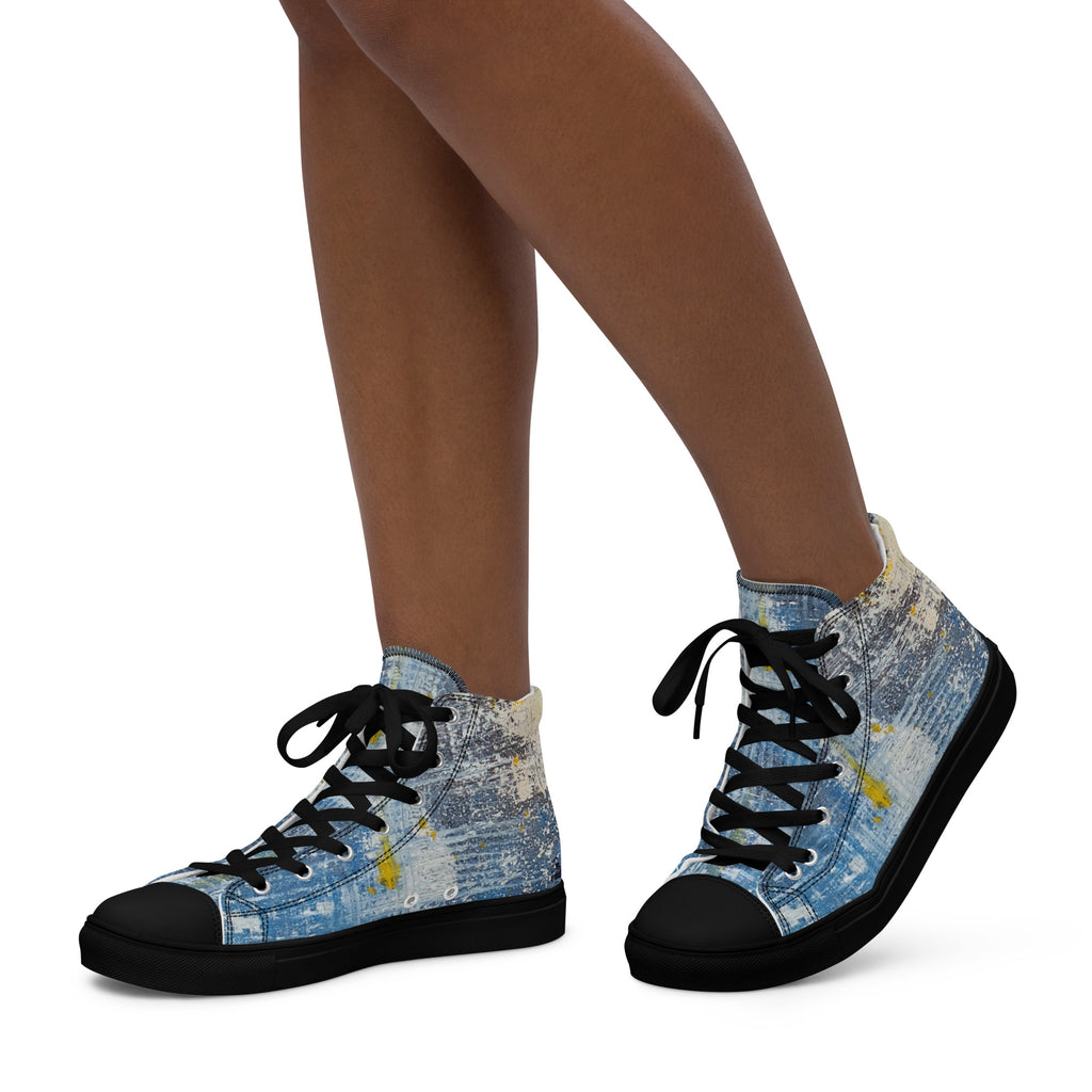 Womyn's High Top- Denim Scrape