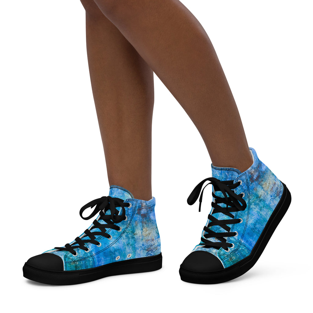 Womyn's High Top- Bright Earth Blue