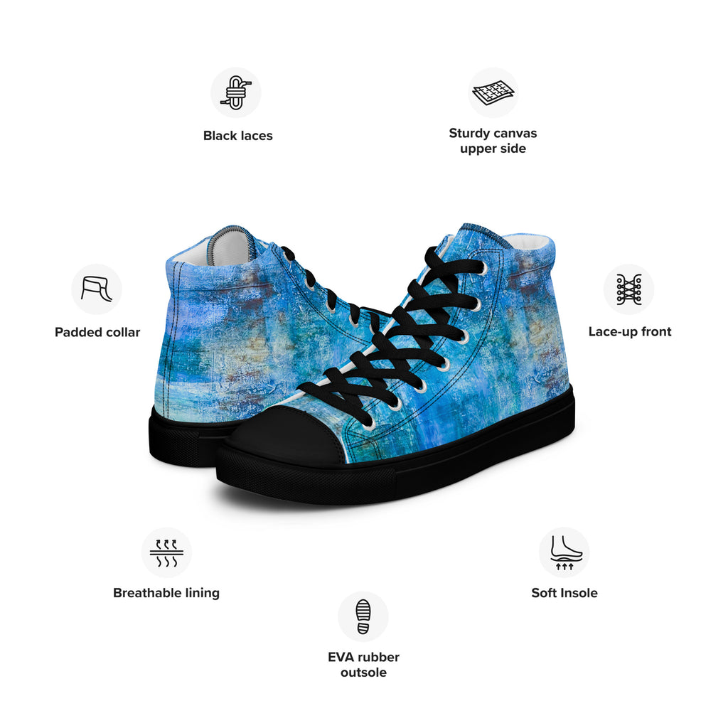 Womyn's High Top- Bright Earth Blue