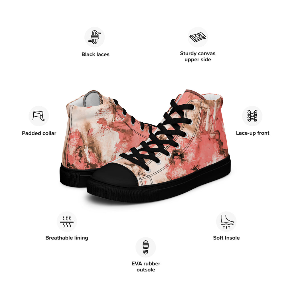 Womyn's High Top- Mismatch Peach