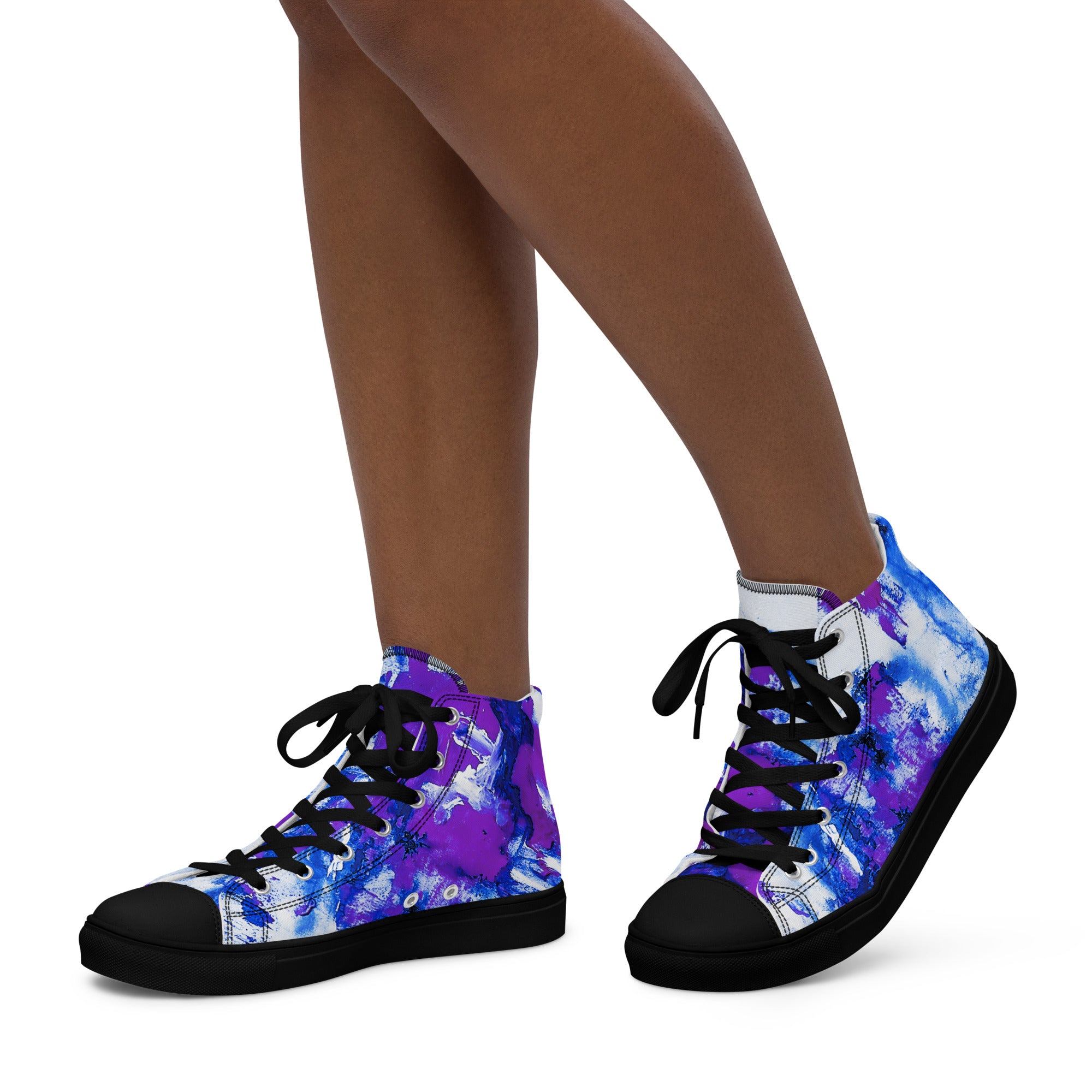 Womyn's High Top- Mismatch Purple