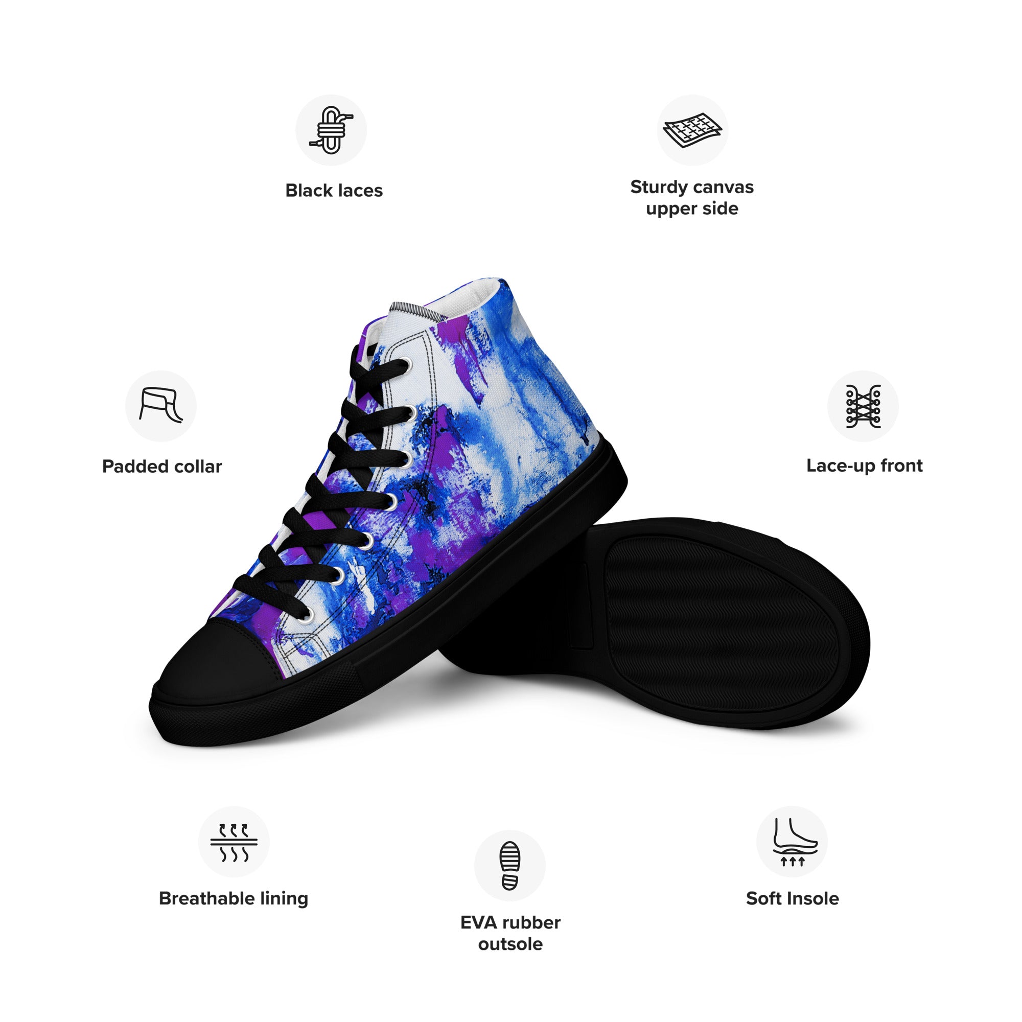 Womyn's High Top- Mismatch Purple