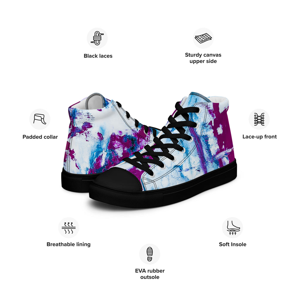 Womyn's High Top- Mismatch Turquoise