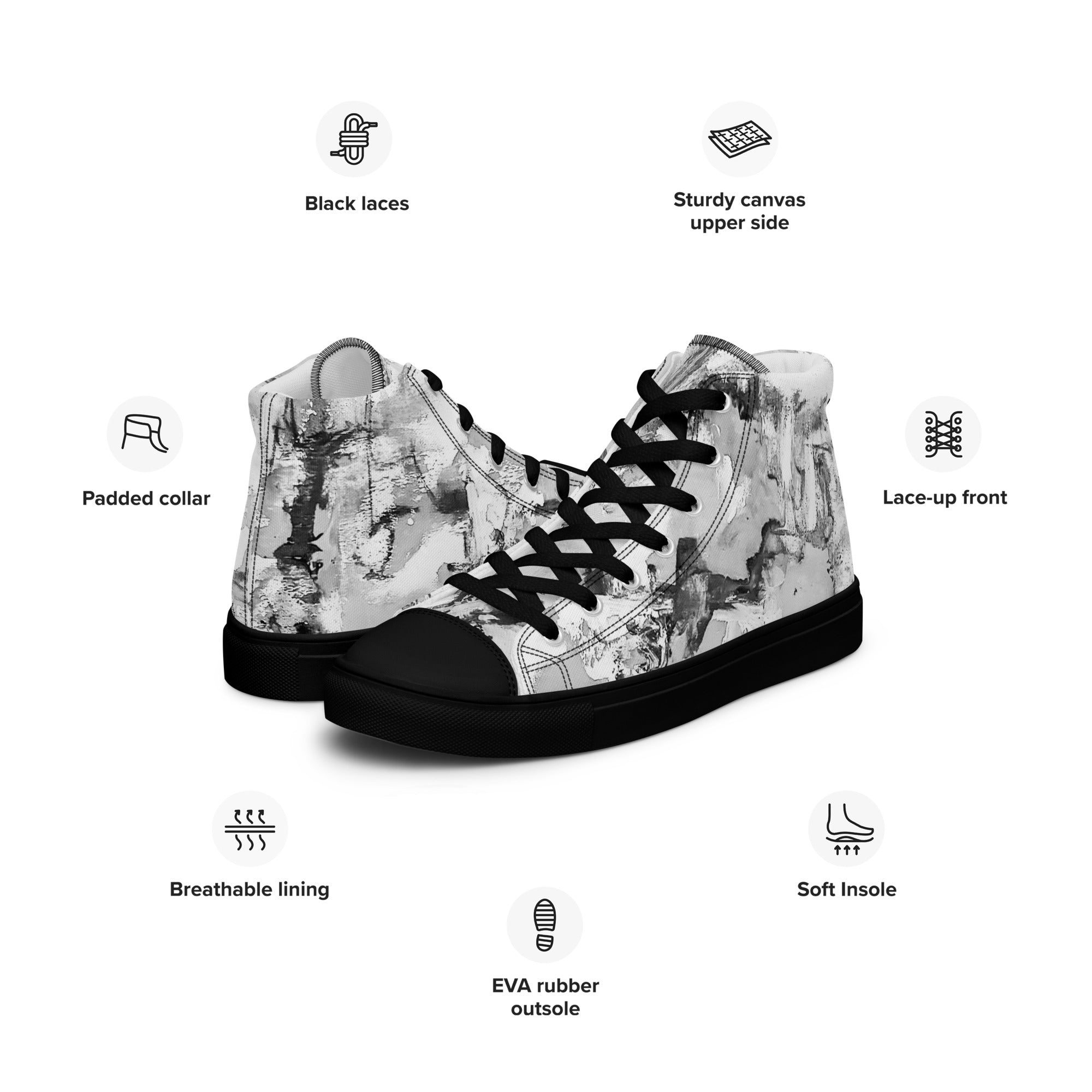 Womyn's High Top- Mismatch Grey