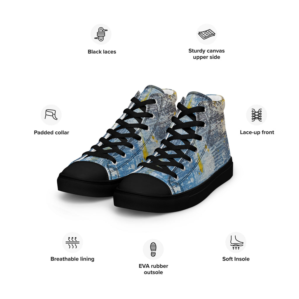 Womyn's High Top- Denim Scrape