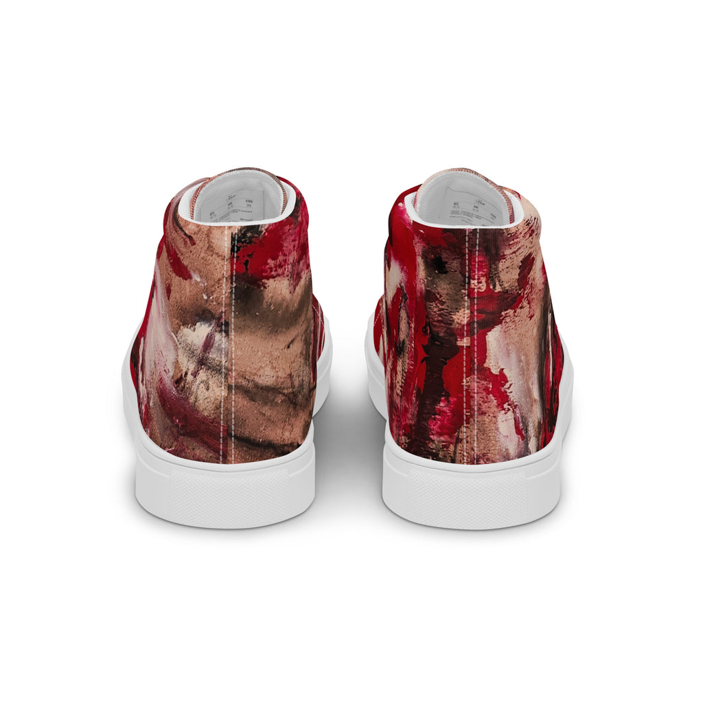 Womyn's High Top- Mismatch Red