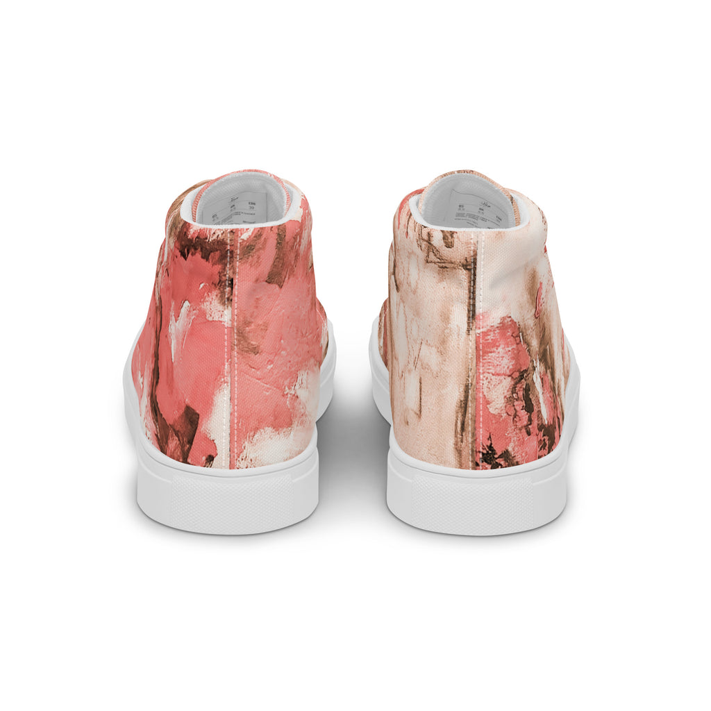 Womyn's High Top- Mismatch Peach