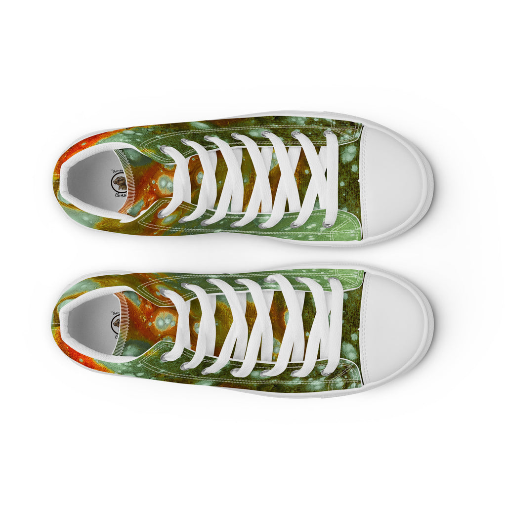 Womyn's High Top- Galaxy Green a.k.a. Surface of Mercury