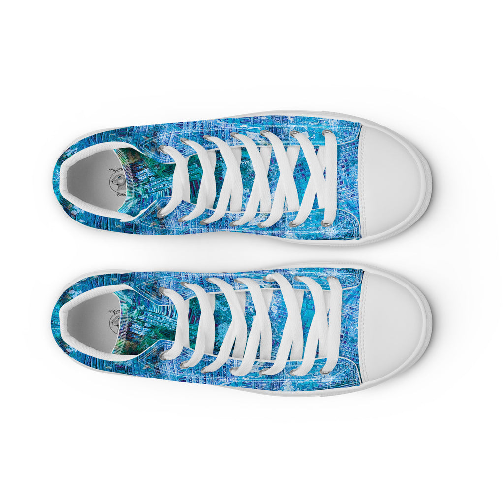 Womyn's High Top- Weave Blue