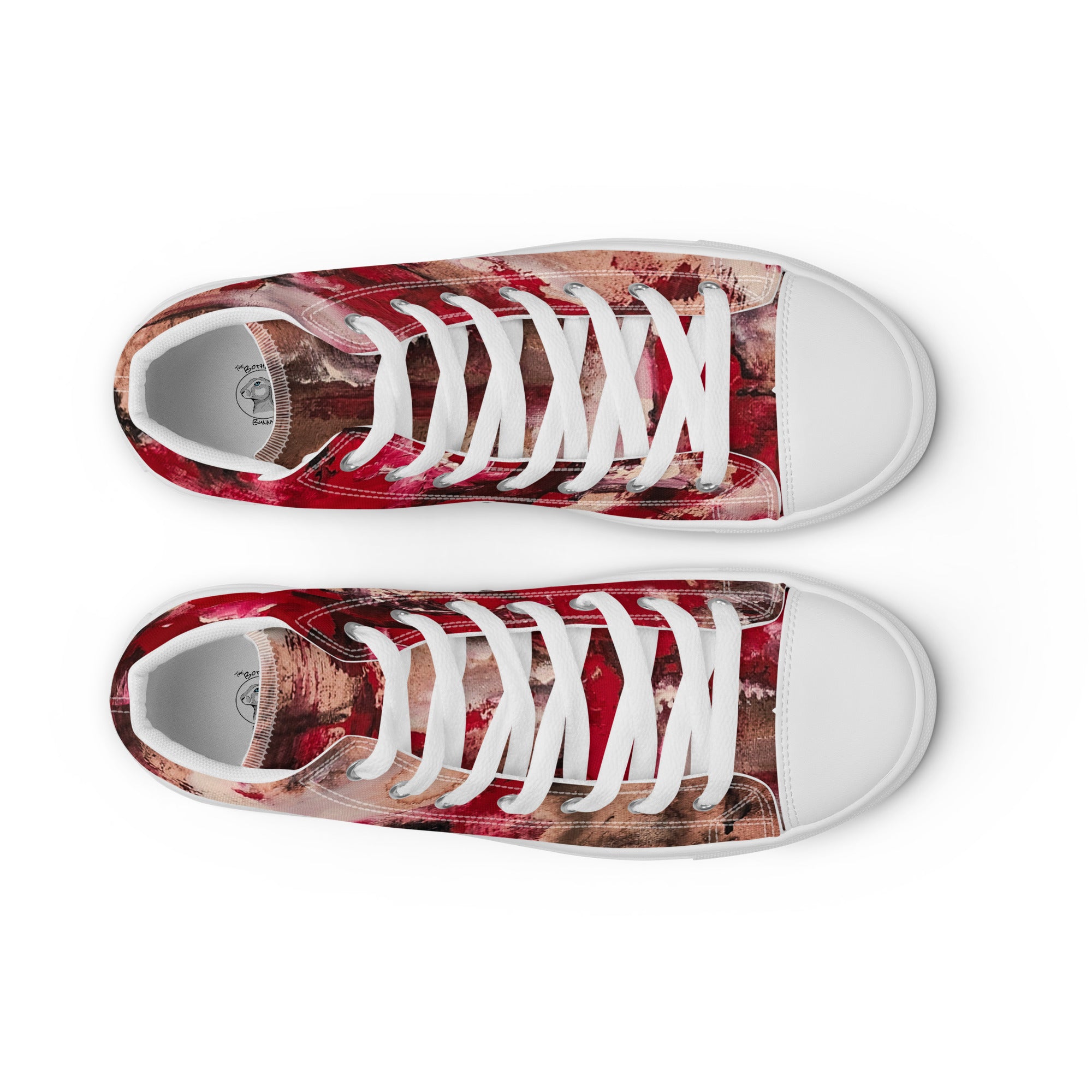 Womyn's High Top- Mismatch Red