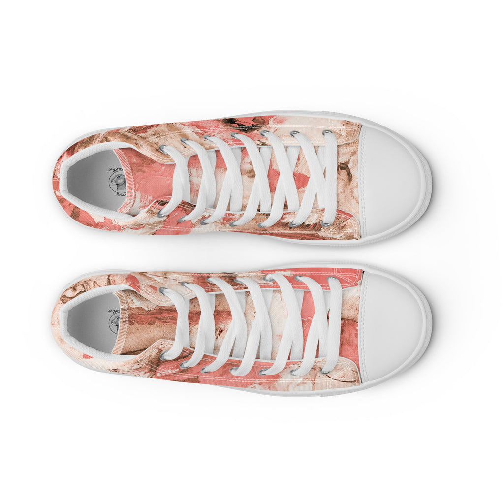 Womyn's High Top- Mismatch Peach