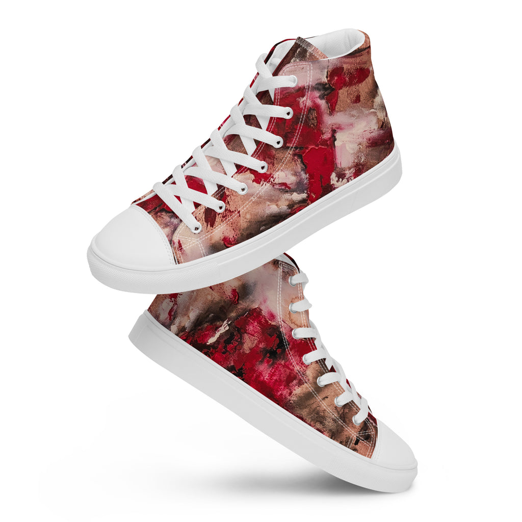 Womyn's High Top- Mismatch Red