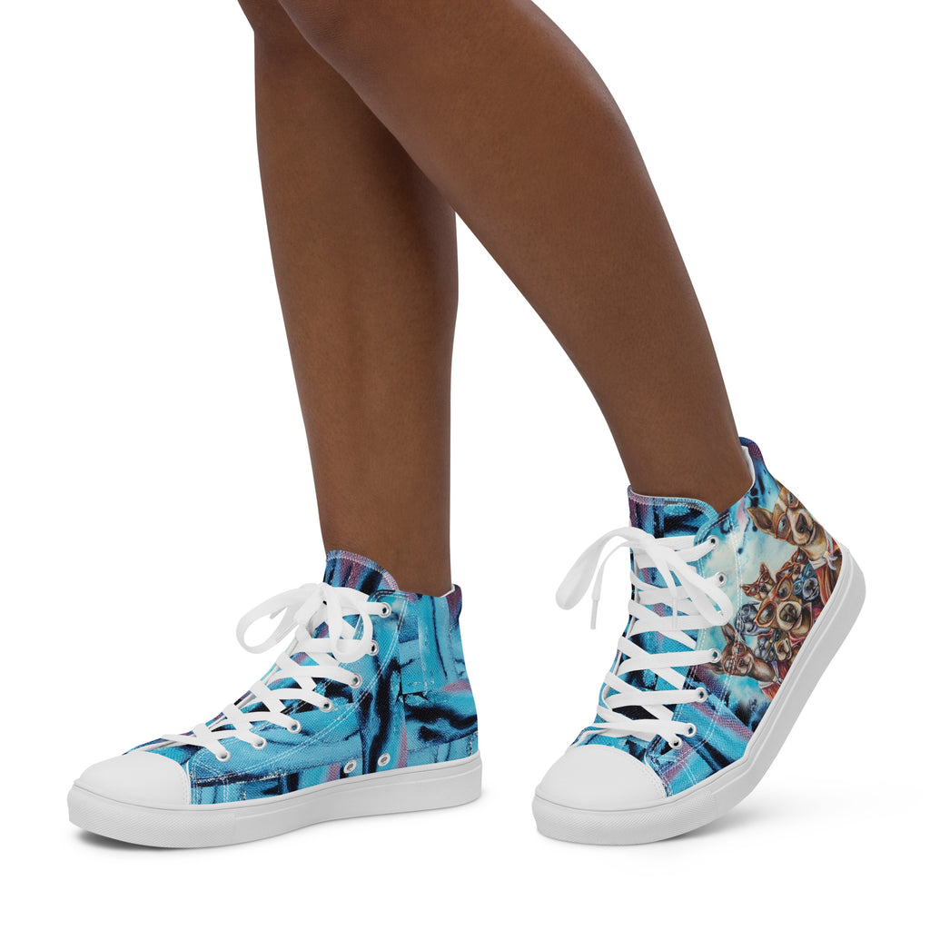 Womyn's High Top- Superhero Dogs