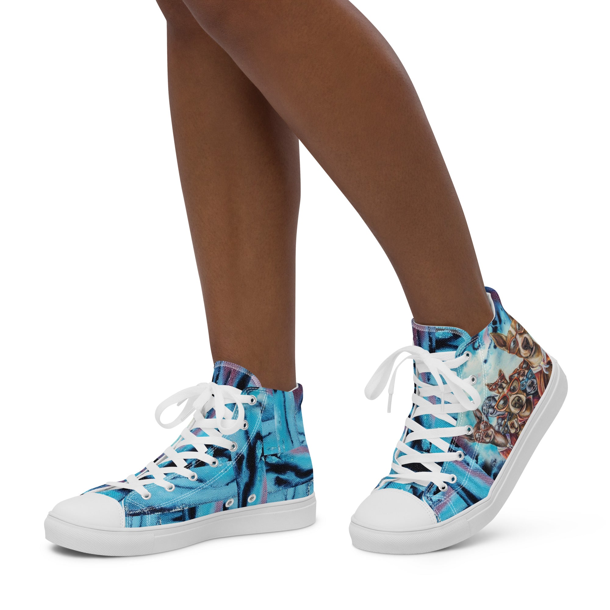 Womyn's High Top- Superhero Dogs