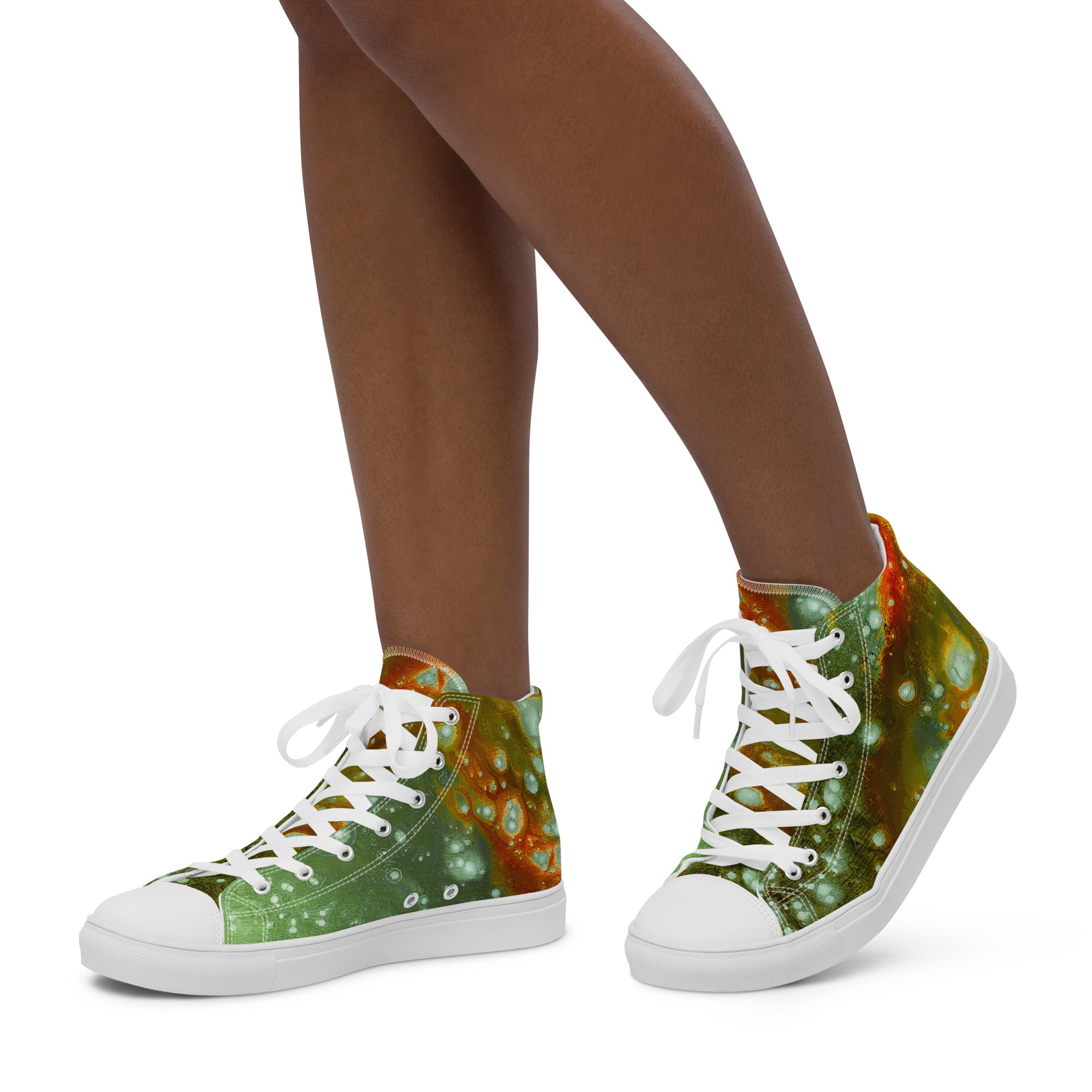Womyn's High Top- Galaxy Green a.k.a. Surface of Mercury