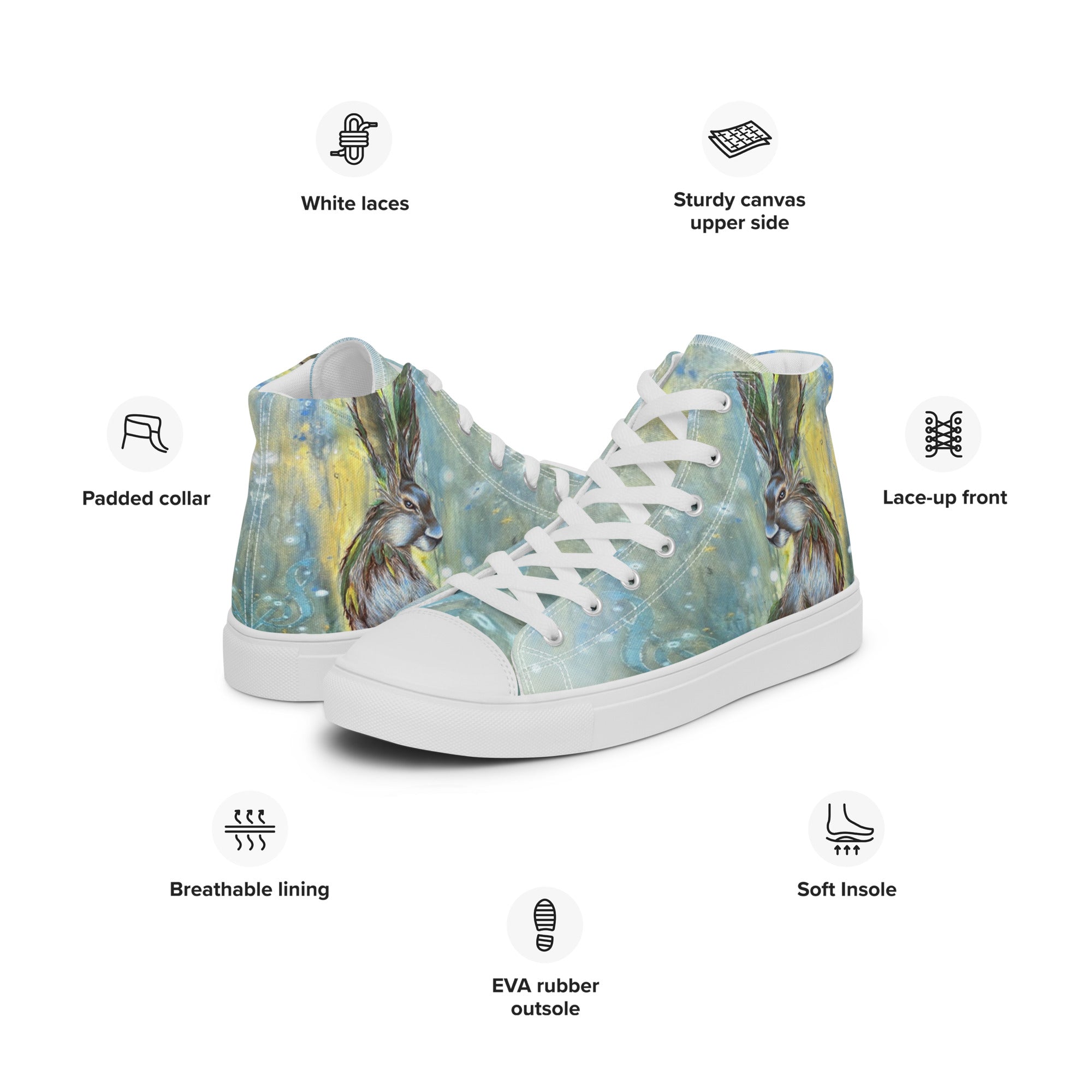 Womyn's High Top- Hare the Music