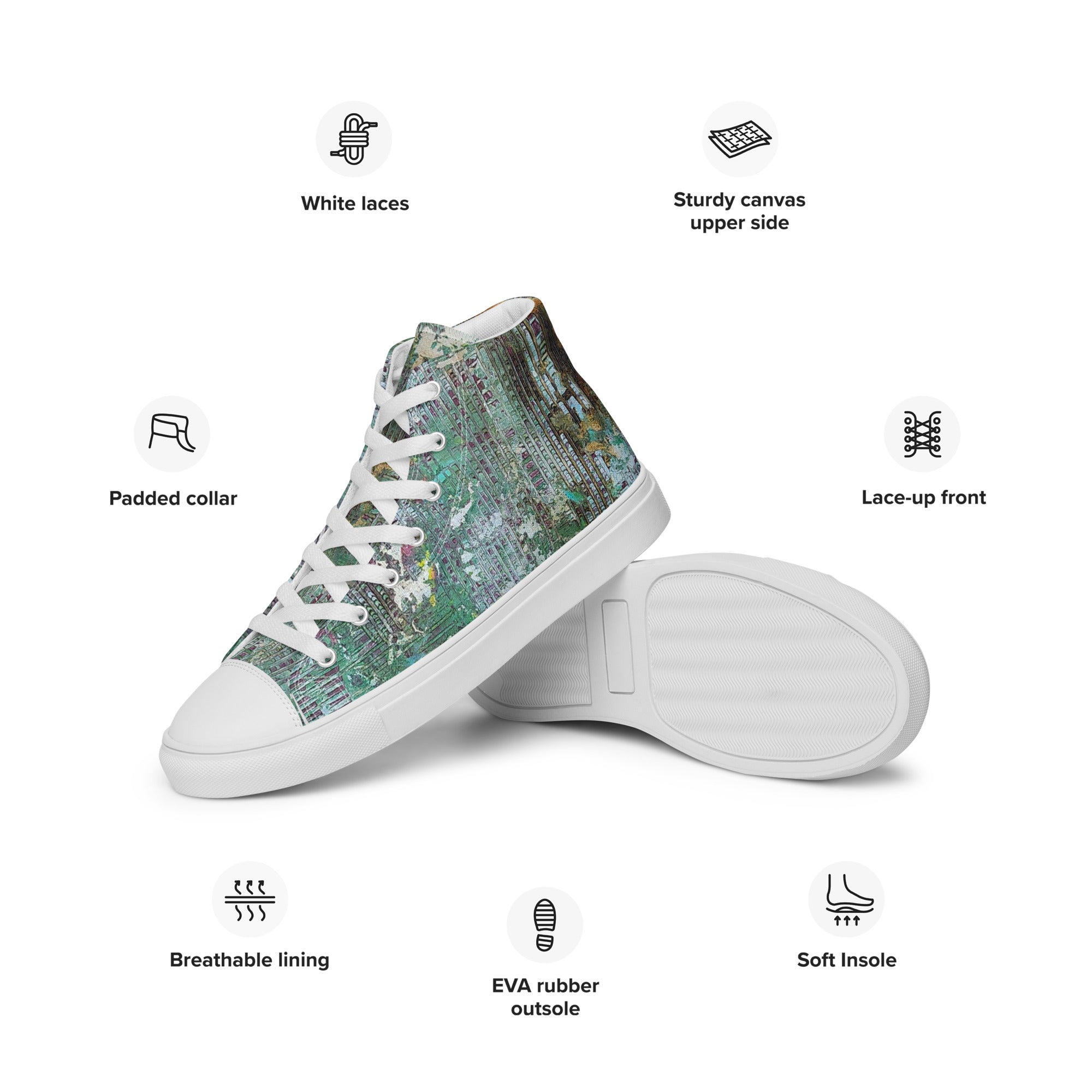 Womyn's High Top- Weave Green