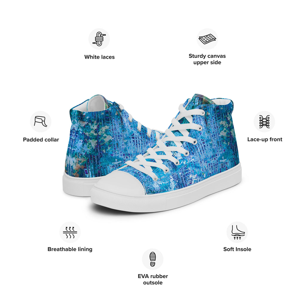 Womyn's High Top- Weave Blue