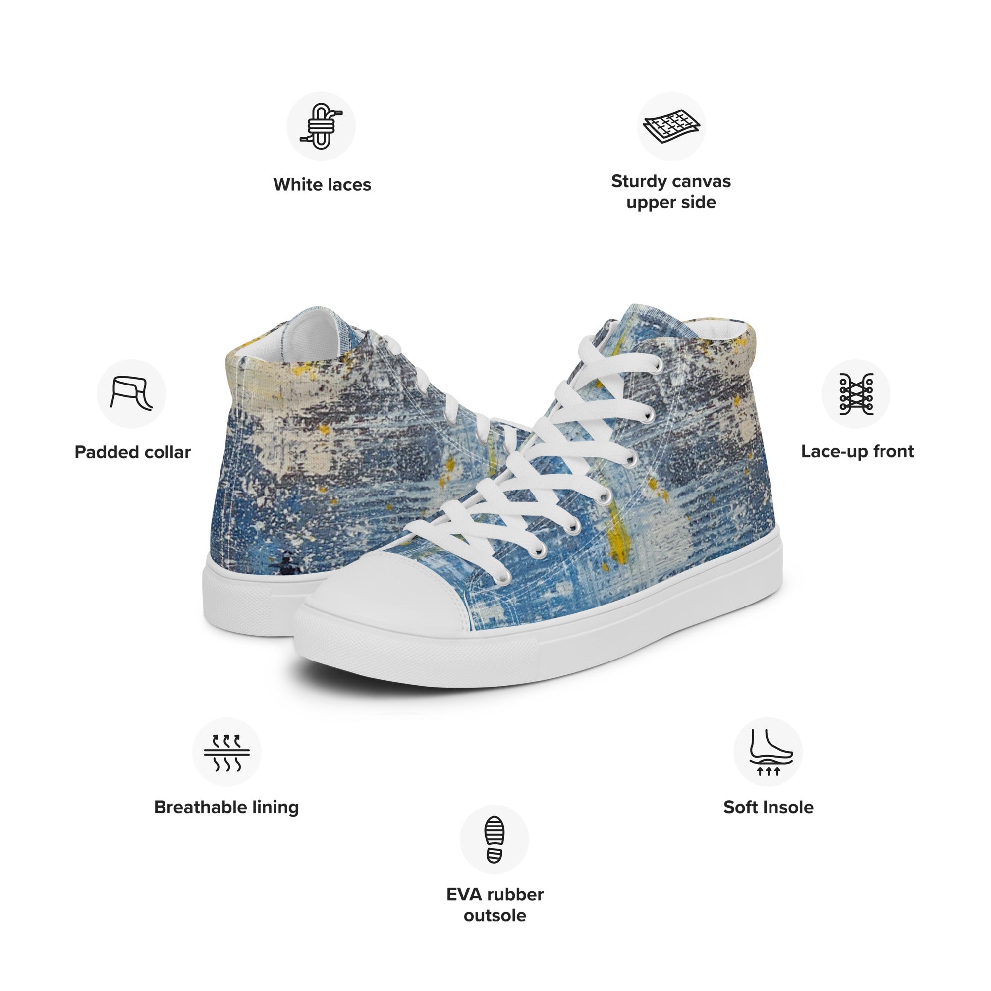 Womyn's High Top- Denim Scrape