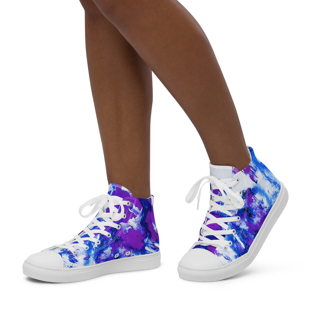 Womyn's High Top- Mismatch Purple