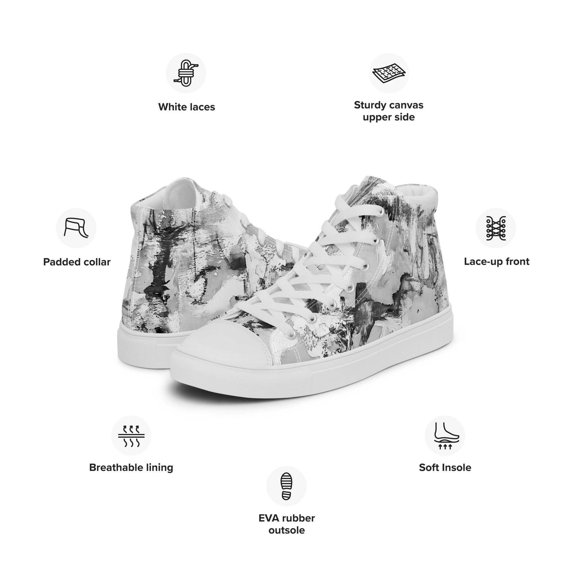 Womyn's High Top- Mismatch Grey